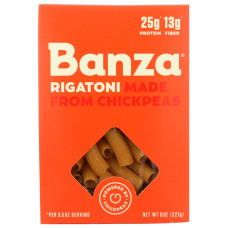 BANZA: Rigatoni Pasta, 8 oz