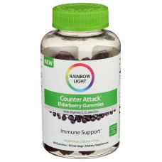 RAINBOW LIGHT: Counter Attack Elderberry Gummies, 60 pc