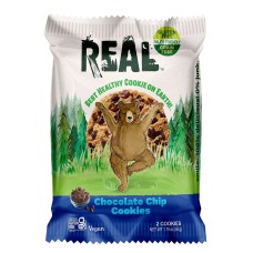 REAL COOKIES: Chocolate Chip Cookies 2 Count, 1.76 oz