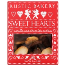 RUSTIC BAKERY: Vanilla and Chocolate Valentines Day Cookies, 5 oz