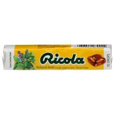 RICOLA: Natural Herb Cough Suppressant Throat Drops, 10 pc