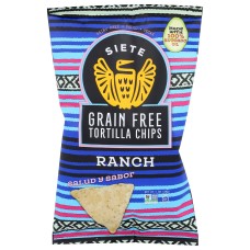 SIETE: Ranch Grain Free Tortilla Chips, 1 oz