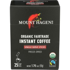 MOUNT HAGEN: Organic Instant Regular Coffee Single Serve Sticks, 1.76 oz