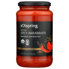 SOLSPRING: Spicy Arrabbiata Italian Pasta Sauce, 19.7 oz