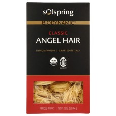 SOLSPRING: Organic Angel Hair Durum Wheat Pasta, 16 oz