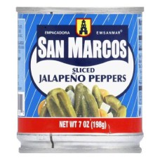 SAN MARCOS: Sliced Jalapeno Peppers, 7 oz