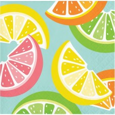CREATIVE CONVERTING: Summer Citrus Beverage Napkin, 16 ea