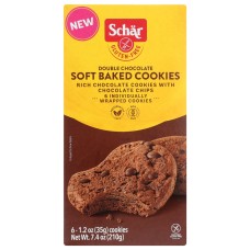SCHAR: Soft Baked Double Chocolate Cookies, 7.4 oz