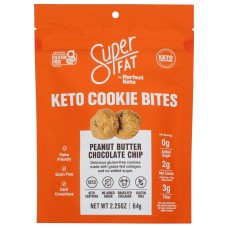 SUPERFAT: Peanut Butter Chocolate Chip Keto Cookies, 2.25 oz