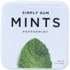 SIMPLYGUM: Peppermint Mints, 30 gm