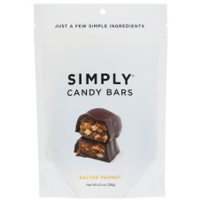 SIMPLYGUM: Salted Peanut Candy Bars, 4.5 oz
