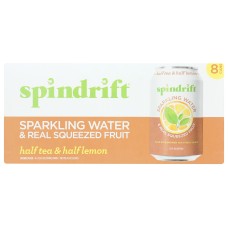 SPINDRIFT: Half Tea Half Lemon Sparkling Water 8pk, 96 fo