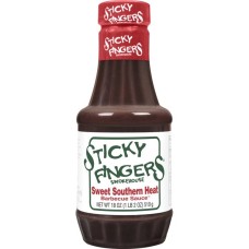 STICKY FINGERS: Sweet Southern Heat Bbq Sauce, 18 oz