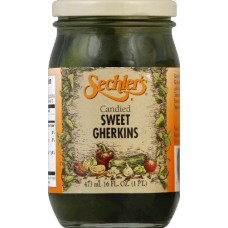 SECHLERS: Candied Sweet Gherkins Pickles, 16 oz