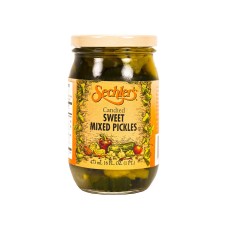 SECHLERS: Candied Sweet Mixed Pickles, 16 oz