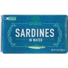 SEA CASTLE: Skinless Boneless Sardines in Water Nsa, 4.4 oz