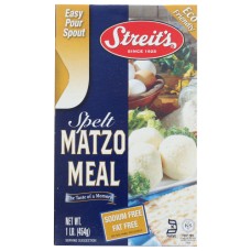 STREITS: Spelt Matzo Meal, 16 oz