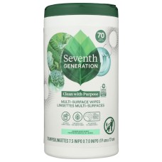 SEVENTH GENERATION: Multi Surface Wipes Garden Mint, 70 pc