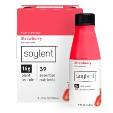 SOYLENT: Protein Soy Strawberry 4Pk, 44 fo