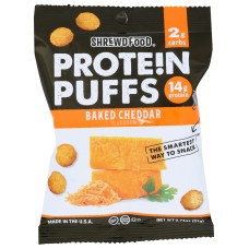 SHREWD FOOD: Protein Puffs Baked Cheddar, 0.74 oz