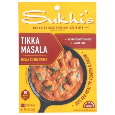 SUKHIS: Tikka Masala Indian Curry Sauce, 3 oz