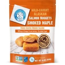 STEVES FAMILY FOODS: Smoked Maple Salmon Nuggets, 16 oz