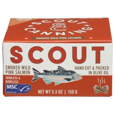 SCOUT: Smoked Wild Pink Salmon, 5.3 oz