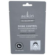 SUKIN: Shine Control Biodegradable Sheet Mask, 0.85 fo