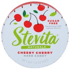 STEVITA: Cherry Cherry Hard Candy Sugar Free, 1.4 oz