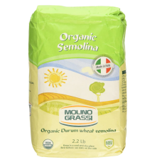 MOLINO GRASSI: Organic Durum Wheat Semolina, 2.2 lb