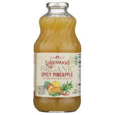 LAKEWOOD: Organic Spicy Pineapple Juice, 32 fo LAKEWOOD: Organic Spicy Pineapple Juice, 32 fo