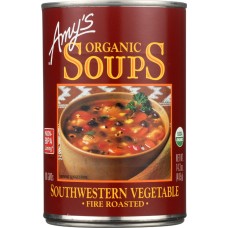 AMYS: Organic Fire Roasted Southwestern Vegetable Soup, 14.3 oz