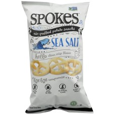 SPOKES: Air Puffed Potato Snacks Sea Salt, 2.8 oz