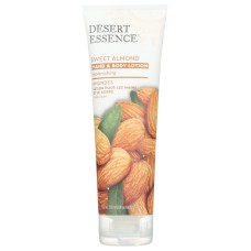 DESERT ESSENCE: Sweet Almond Hand and Body Lotion, 8 fo