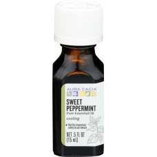 AURA CACIA: Sweet Peppermint Essential Oil, 0.5 oz