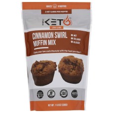 SIMPLY KETO NUTRITION: Low Carb and Keto Friendly Cinnamon Swirl Muffin Mix, 11 oz