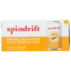 SPINDRIFT: Mango Orange Sparkling Water 8Pk, 96 fo