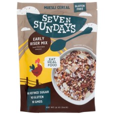SEVEN SUNDAYS: Early Riser Dark Chocolate Muesli Cereal, 12 oz