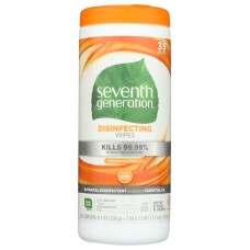 SEVENTH GENERATION: Disinfecting Wipes Lemongrass Citrus, 35 pc