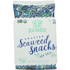 SEA CASTLE: Organic Roasted Seaweed With Sea Salt, 0.35 oz