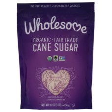 WHOLESOME: Organic Fair Trade Cane Sugar, 16 oz