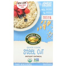 NATURES PATH: Quick Cook Steel Cut Oatmeal, 11.2 oz