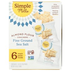 SIMPLE MILLS: Fine Ground Sea Salt Almond Flour Crackers, 4.9 oz