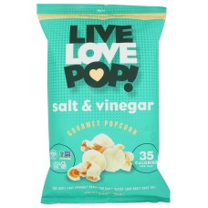 LIVE LOVE POP: Salt and Vinegar Popcorn, 4.4 oz