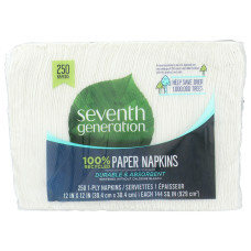 SEVENTH GENERATION: 100 Percent Recycled Paper Napkins 250Ct, 1 ea
