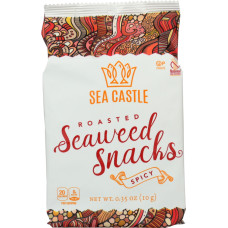SEA CASTLE: Roasted Seaweed Snacks Spicy, 0.35 oz