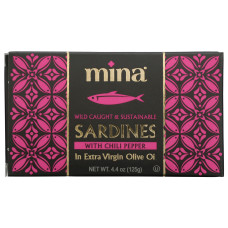 MINA: Sardines In Extra Virgin Olive Oil With Chili Pepper, 4.4 oz