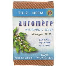 AUROMERE: Tulsi Neem Ayurvedic Soap, 30 pc AUROMERE: Tulsi Neem Ayurvedic Soap, 30 pc
