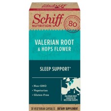 SCHIFF BIO FOODS: Valerian Root and Hops Flower Capsules, 30 cp