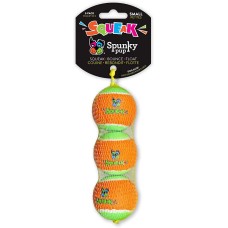 SPUNKY PUP: Squeaky Tennis Balls Small 3pk, 1 ea